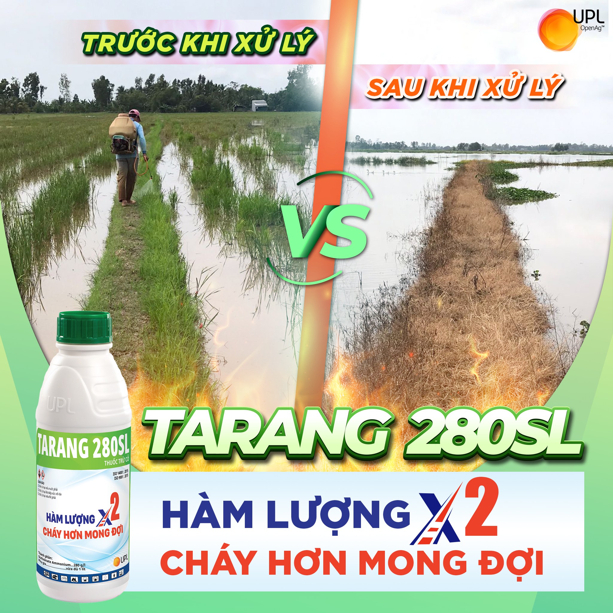 Thuốc trừ cỏ Tarang 280SL - Chai 900ml